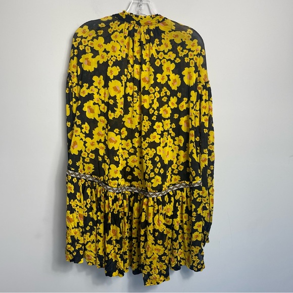 Free People NWT Love Letter Floral Tunic Boho Oversized Blouse Top Dress XS - Picture 9 of 16